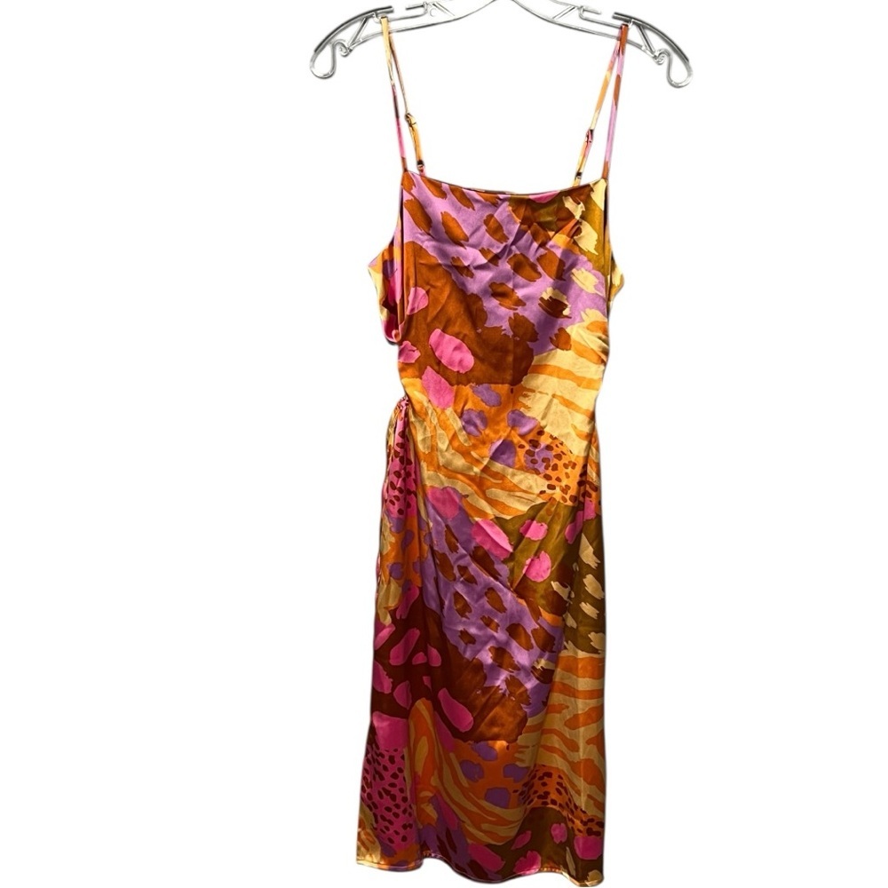 Christian Lacroix Satin Keyhole Slip Dress Medium Body Skimming Midi Y2K Couture